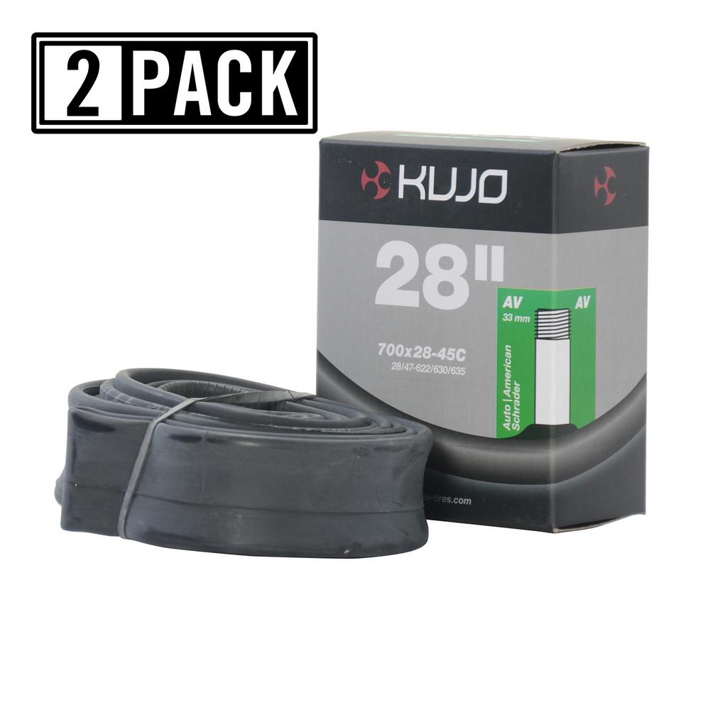 Bicycle Black Tire Inner Tube 700c X18 25C 48mm American Schrader Valve A//V
