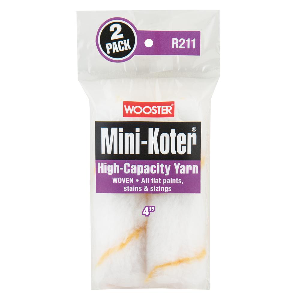 Wooster 4 in. MiniKoter HighCapacity Yarn Roller (2Pack)00R2110040
