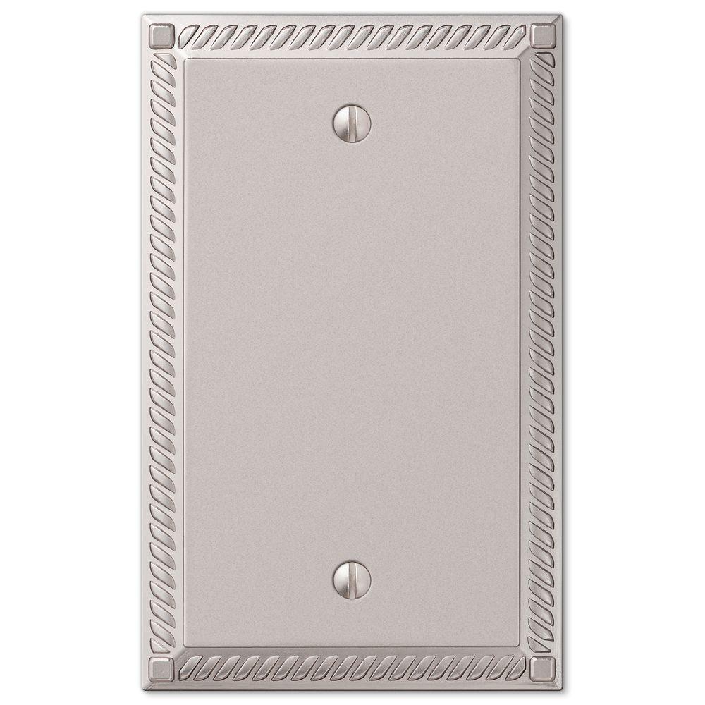 Amerelle 1 Blank Wall Plate Nickel54BN The Home Depot