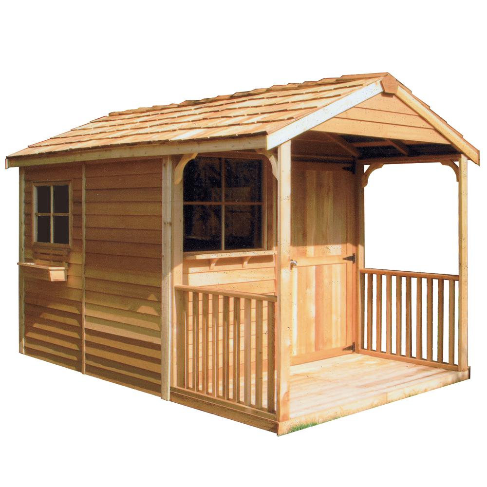 Clubhouse 8 ft. x 16 ft. Western Red Cedar Garden Shed