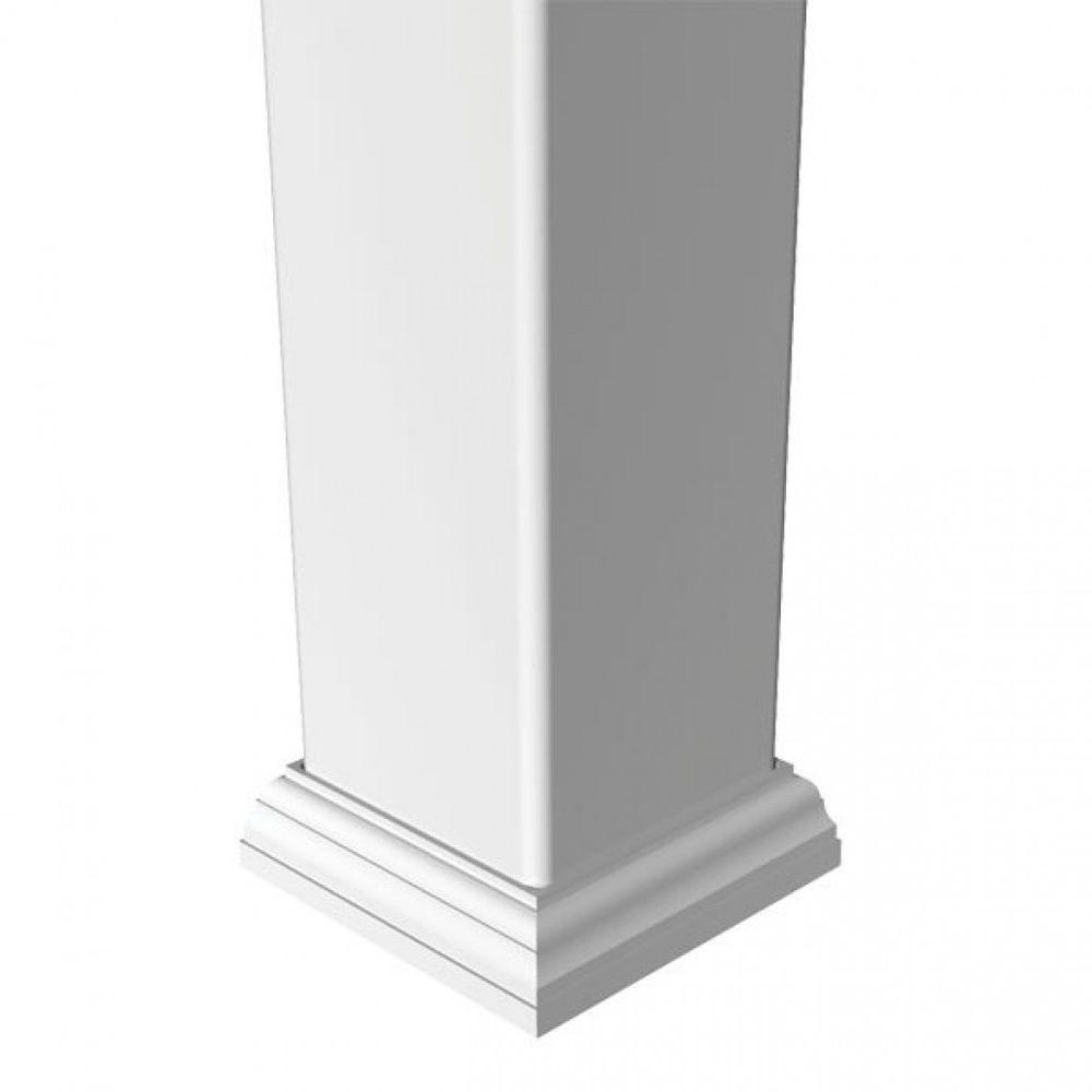 UPC 798850716140 product image for RDI 4 in. x 4 in. Vinyl New England Post Trim Base, White | upcitemdb.com