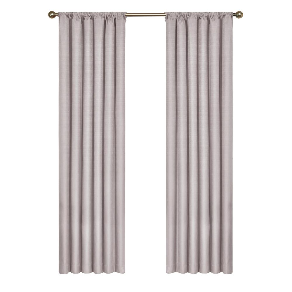 Eclipse Kendall Blackout Window Curtain Panel in Grey - 42 in. W x 63 ...