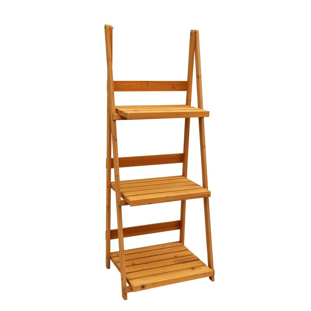 Wood Plant Stand Planter Stands Planters The Home Depot 3 Tier A