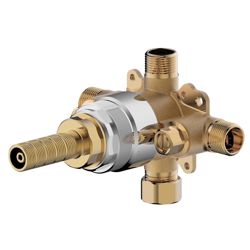Fontaine by Italia Pont Neuf MFF-PNS-BN Single Handle Shower Trim Set with Round Rain Can Shower Head and Rough-in Valve in Brushed Nickel
