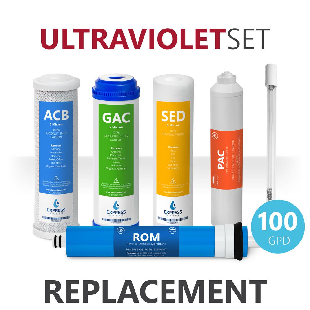 7 REVERSE OSMOSIS DI//RO WATER PRE//POST FILTERS 10/"