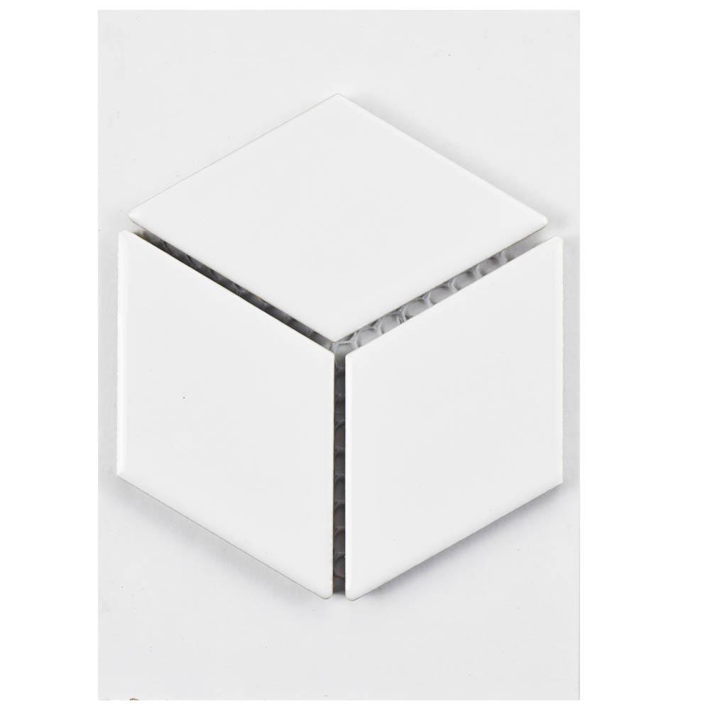 Merola Tile Metro Rhombus Glossy White Porcelain Mosaic 3 In Merola Tile Metro Rhombus Glossy White Porcelain Mosaic 3 In X 4