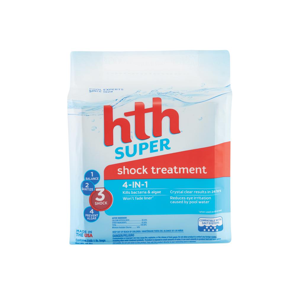 hth super green to blue shock system for swimming pools