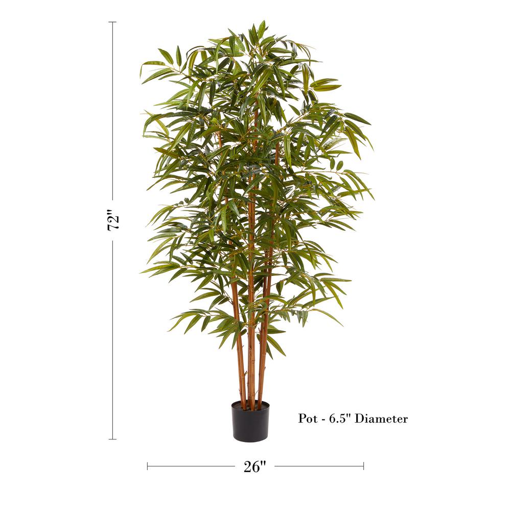 Pure Garden 72 In Artificial Bamboo Plant With Pot Hw1500235 Artificial Bamboo Plant With Pot