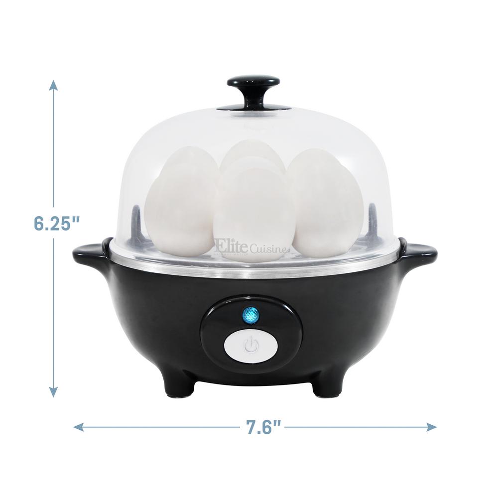 7 Eggs Automatic Easy Egg Cooker Black ColorEGC007B The Home Depot