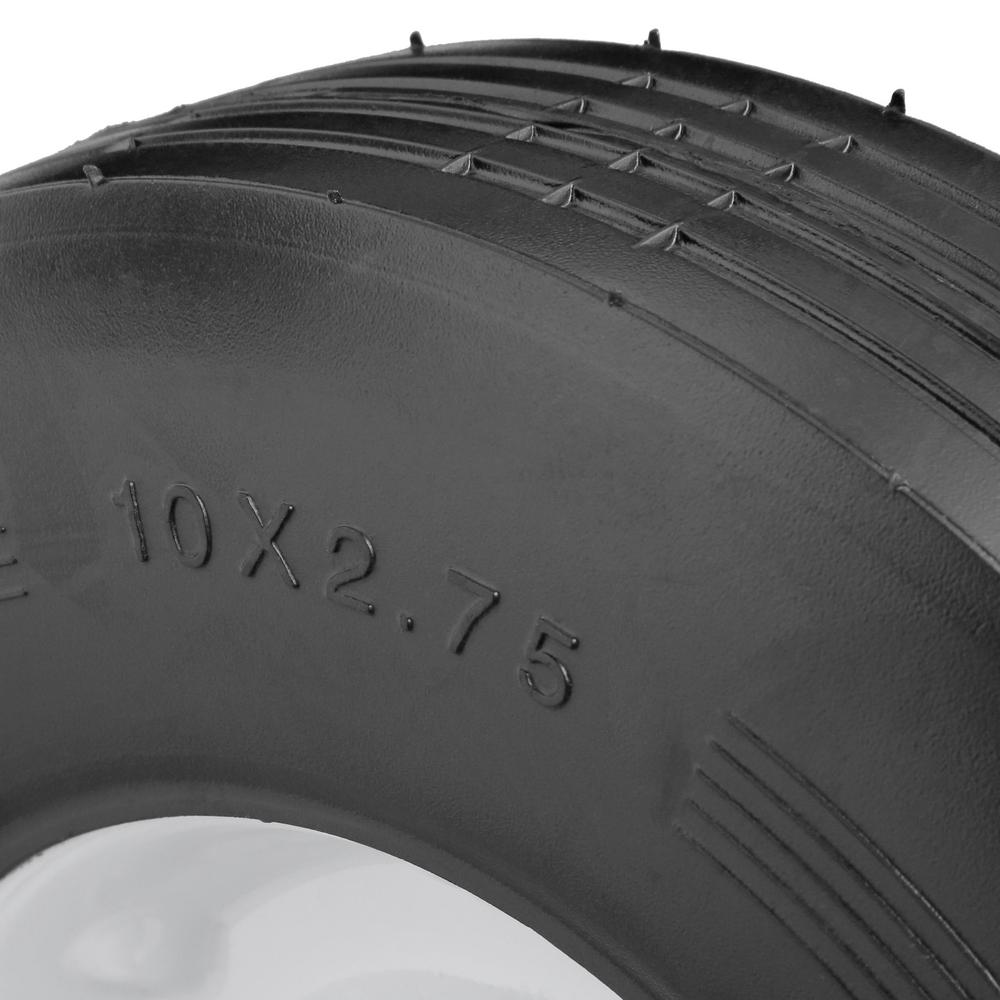 4 DH Caster 10/" Flat Free Wheel Tire Box Cart Dolly Hand Generator Wheelbarrow