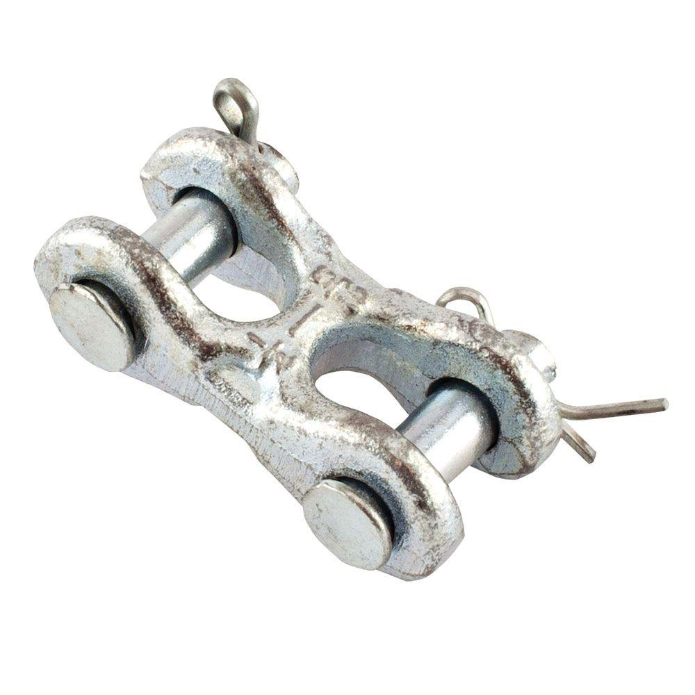 Everbilt 3/8 in. Zinc-Plated Double Clevis Link-42514 - The Home Depot