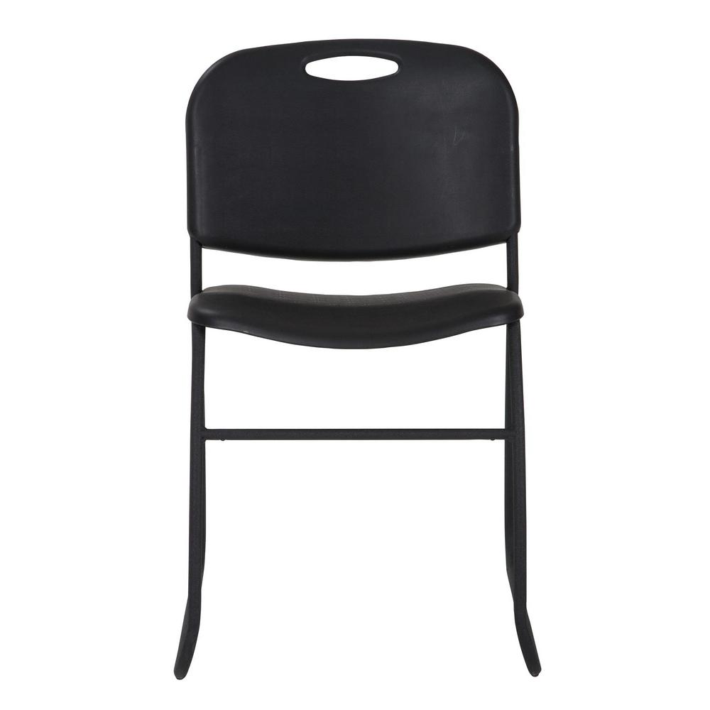 Cosco Contoured Back Black Resin Stacking Chair (Set of 4)60088BLK4E