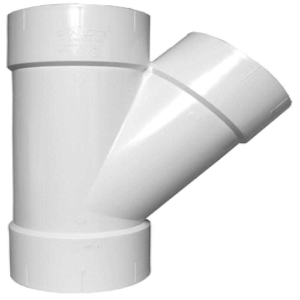 Charlotte Pipe 8 in. PVC DWV Wye-PVC 00600 1800 - The Home Depot