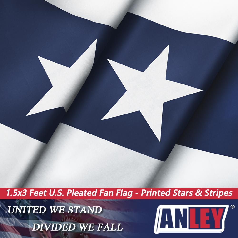 - ANNIN **MADE IN THE USA** Bunting 3 ft American Flag Pleated Fan x 6 ft