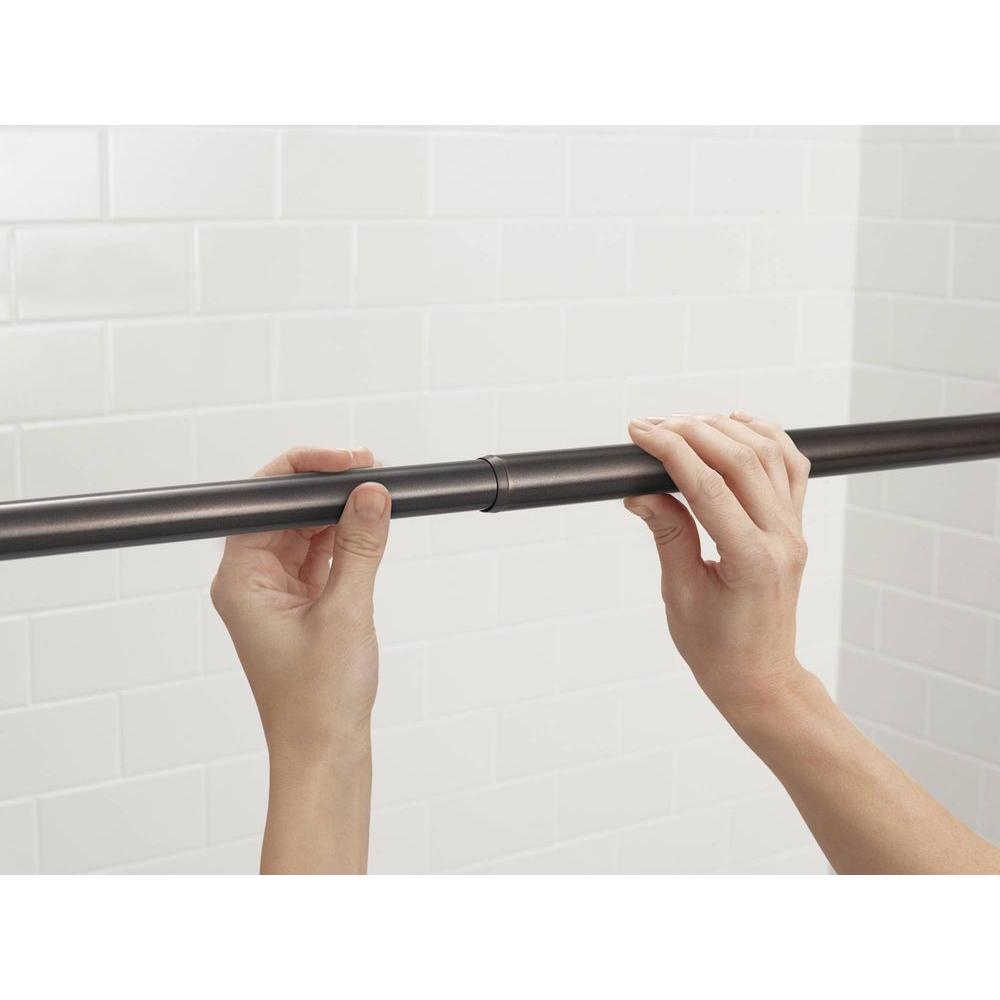 Moen 72 In Adjustable Straight Decorative Tension Shower Rod In