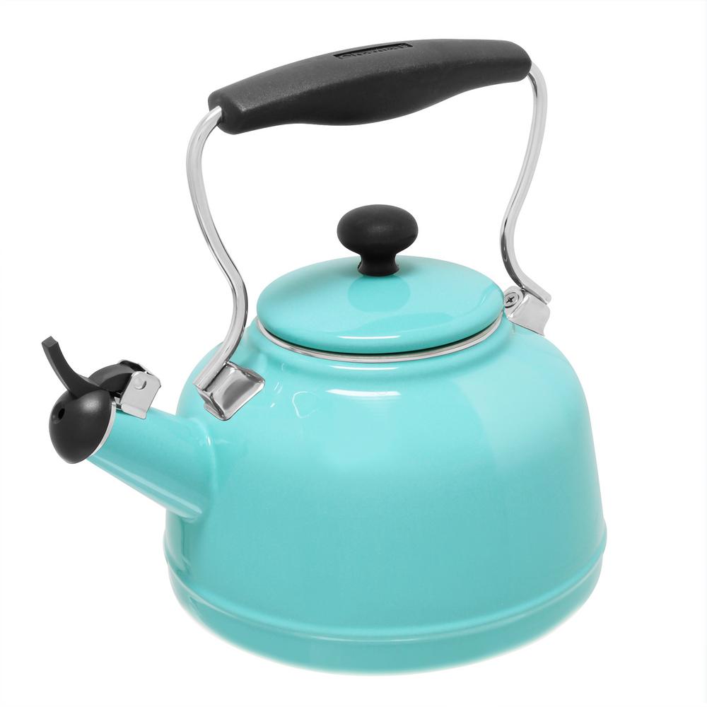 Chantal Vintage 6.8cups EnamelOnSteel Aqua Tea Kettle37VINT AQ