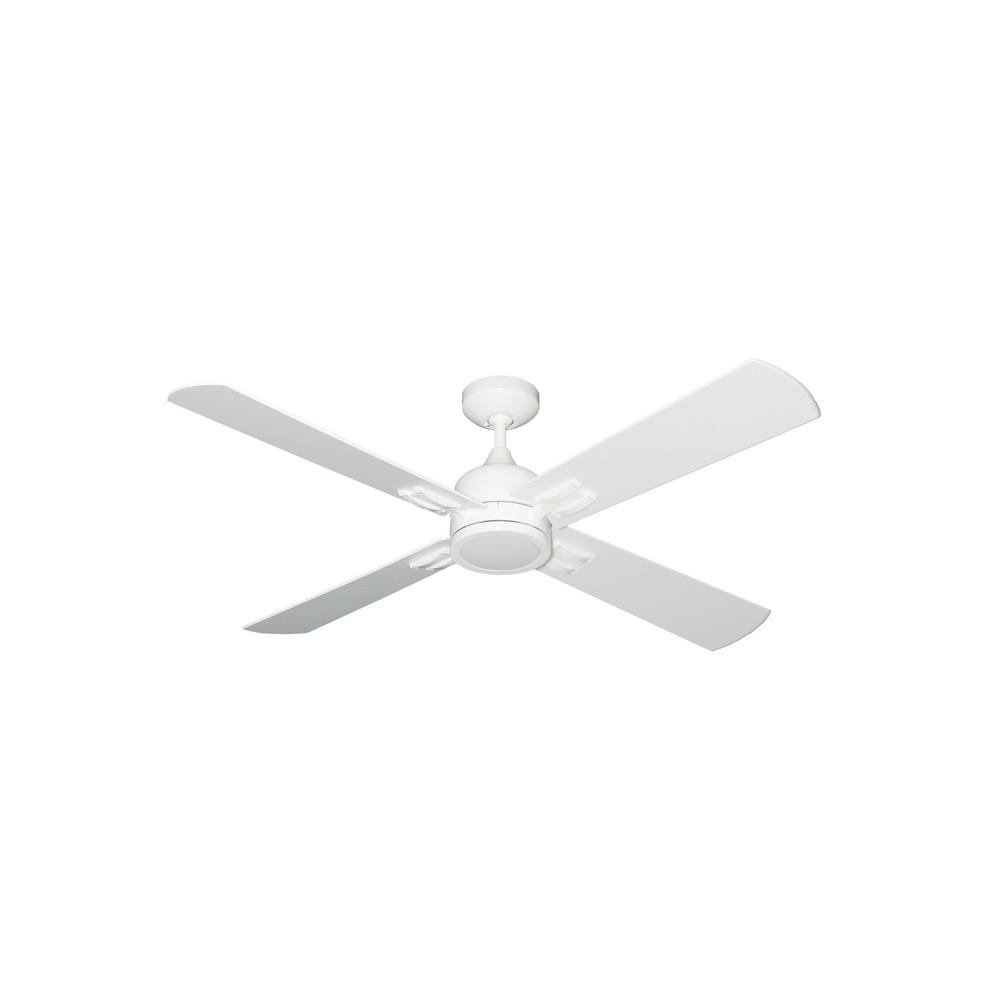 Troposair Captiva 52 In Led Pure White Ceiling Fan And Light With Remote Control