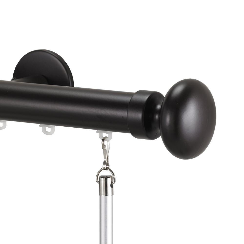 Art Decor Nexgen 132 in. NonAdjustable Traverse Window Curtain Rod Set