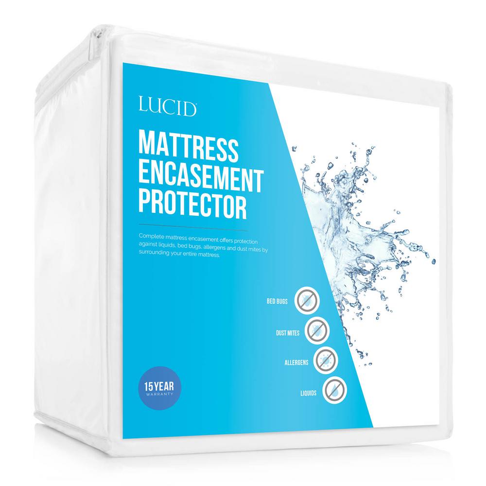 Lucid Bed Bug And Waterproof Cotton Blend Twin Xl Encasement Lucid Bed Bug And Waterproof Cotton Blend Twin Xl Encasement Mattress Protector Hdls0ptxep The Home Depot