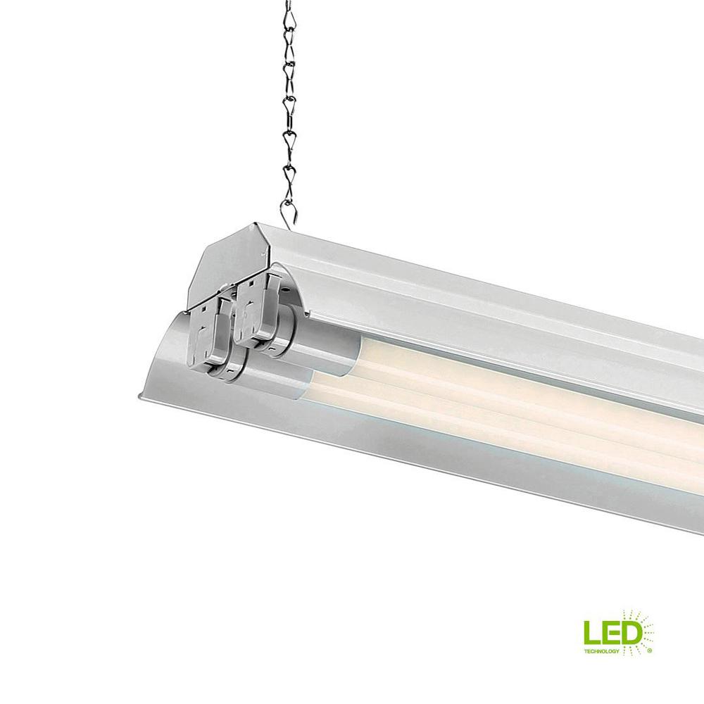 Lithonia Lighting 2 Light White Fluorescent Cold Weather 4 Ft 2 Light White Led With T8 4000k S