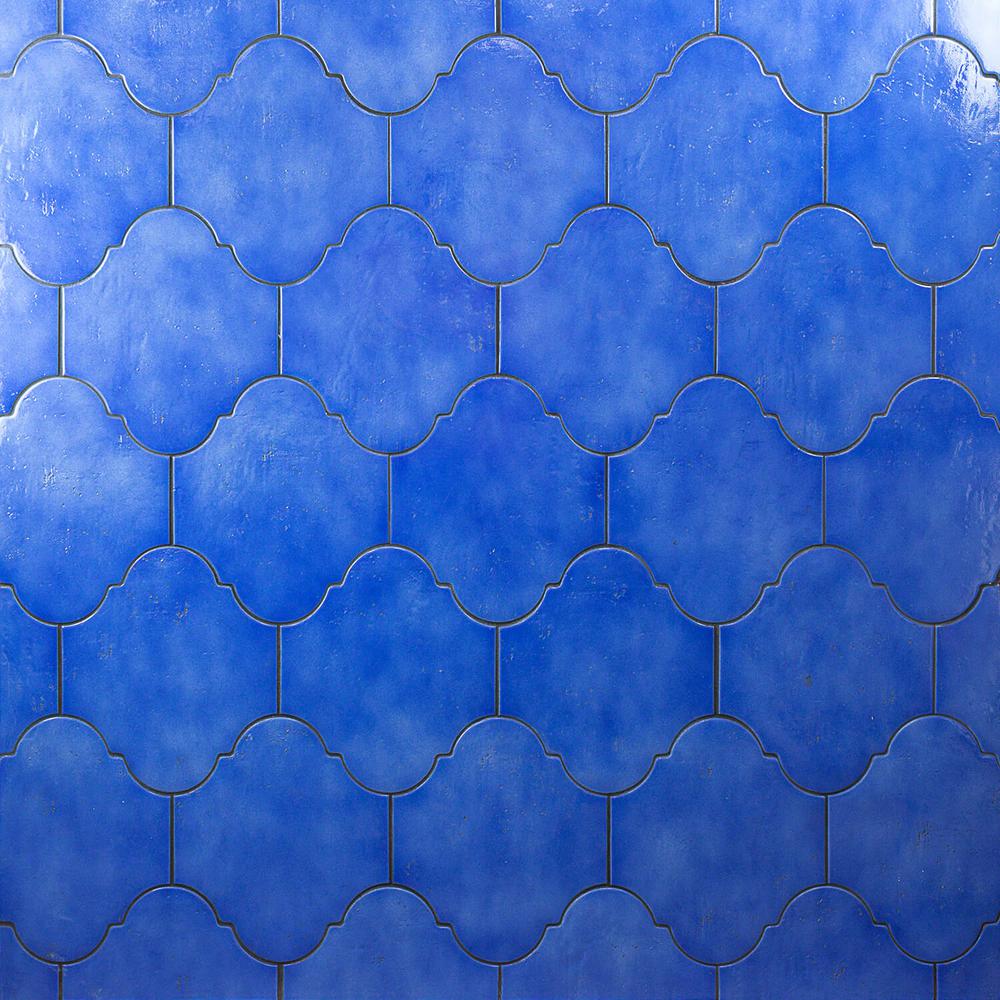 Ivy Hill Tile Appaloosa Arabesque Blue 8 in x 10 in 10mm 