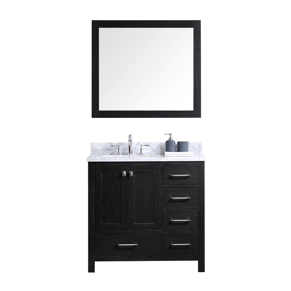 Virtu Usa Ine Premium 36 In W Bath Vanity Zebra Gray With W Bath Vanity In Zebra Gray With Marble