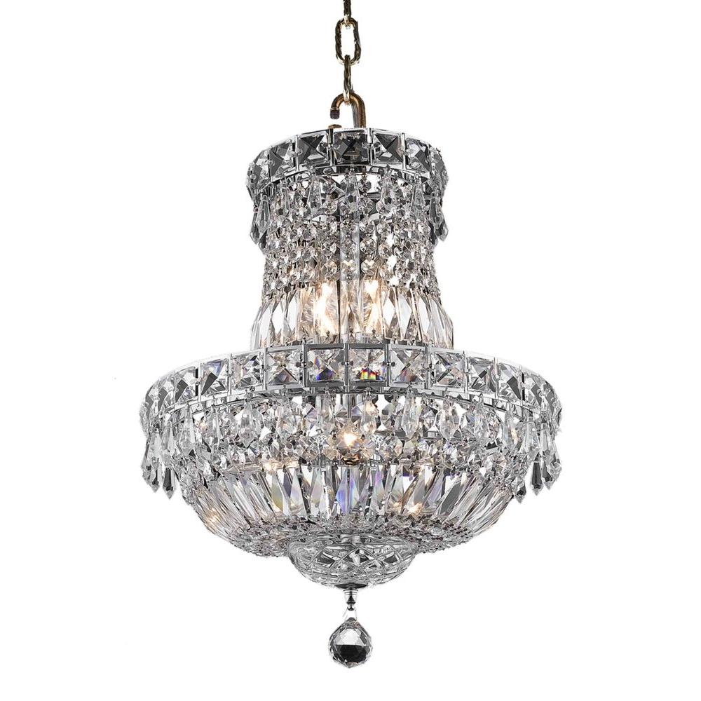 Elegant Lighting 6Light Chrome Chandelier with Clear Crystal