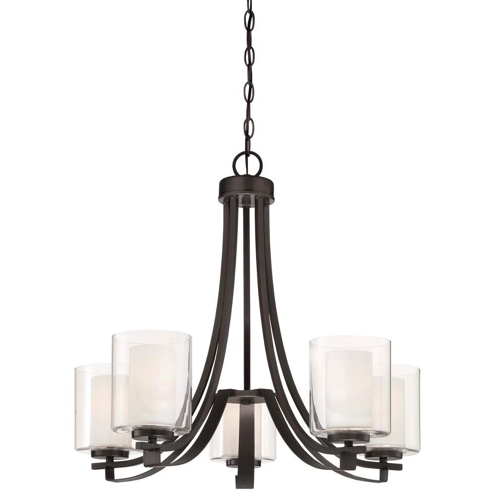 Minka Lavery Parsons Studio 5-Light Smoked Iron Chandelier