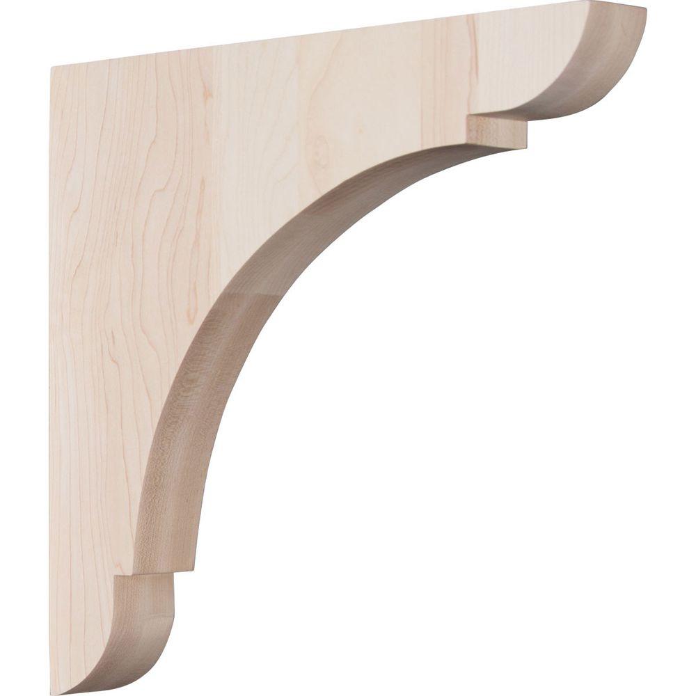 2-Pack Red Oak Ekena Millwork BKTW02X08X12GORO-CASE-2 2 1//2 W x 8 D x 12 H Extra Large Gomez Wood Bracket ,