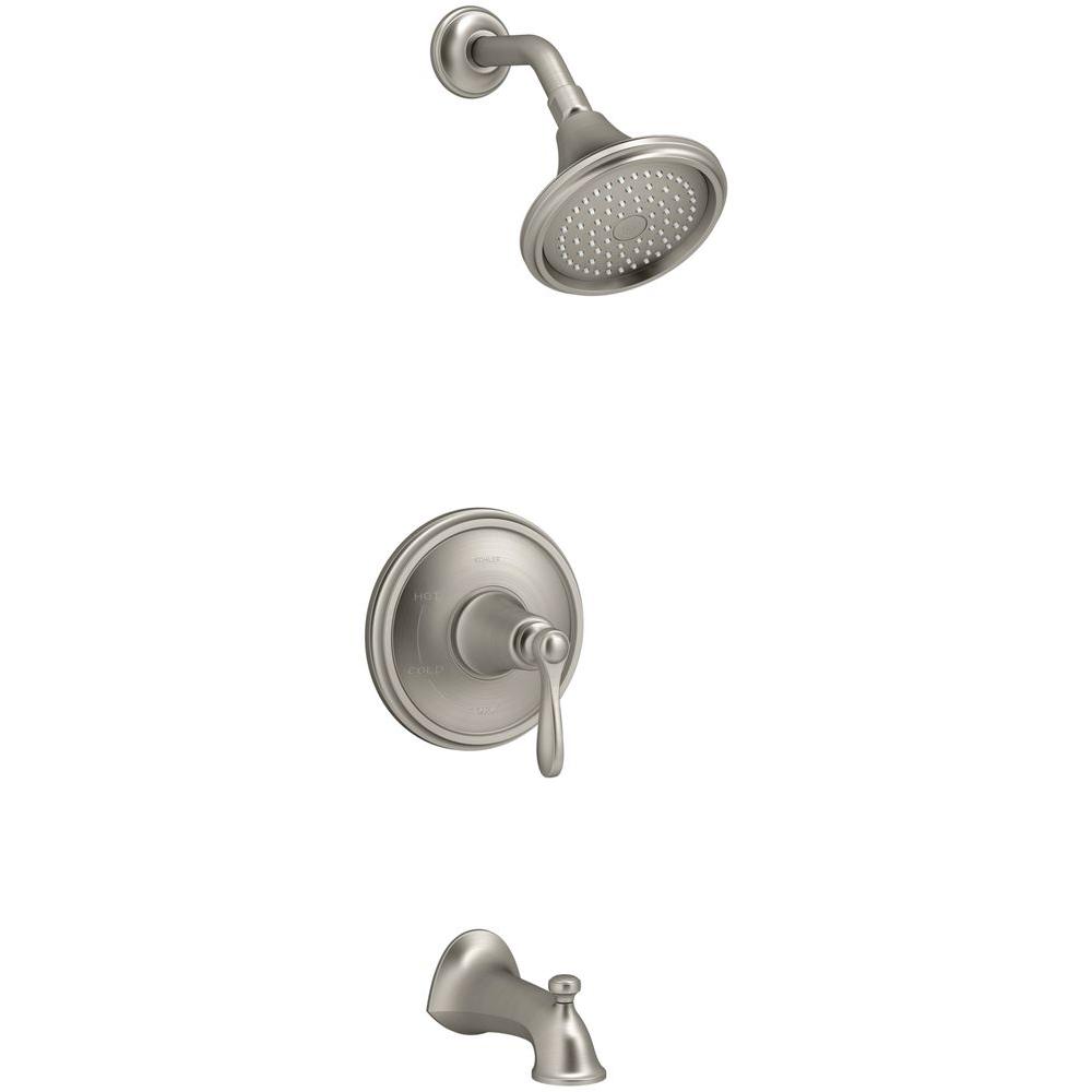 KOHLER Linwood Bath Shower Faucet In Brushed Nickel Valve