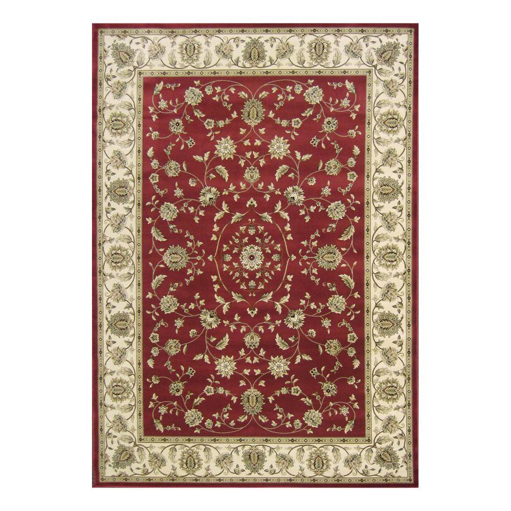 Natco Kurdamir Rockland Crimson 7 ft. 10 in. x 10 ft. 10 in. Area Rug
