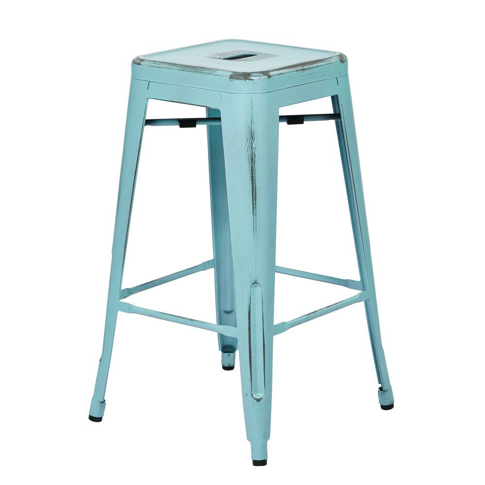 Blue Bar Stools Kitchen Dining Room Furniture The Home Depot Bristow