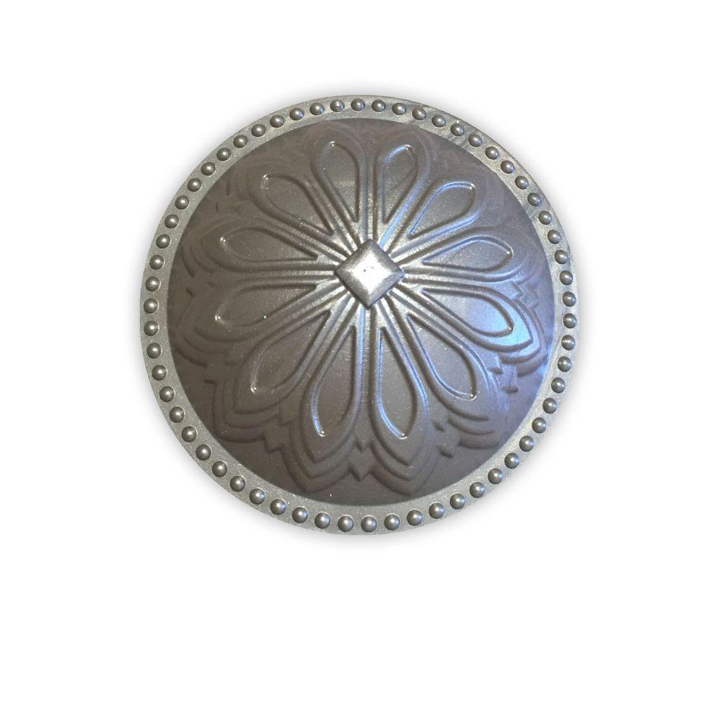 Creative Cleanout Covers Hermosa Dome Seaside Silver 5.25 in. x 5.25 in. Cleanout CoverHEDO01