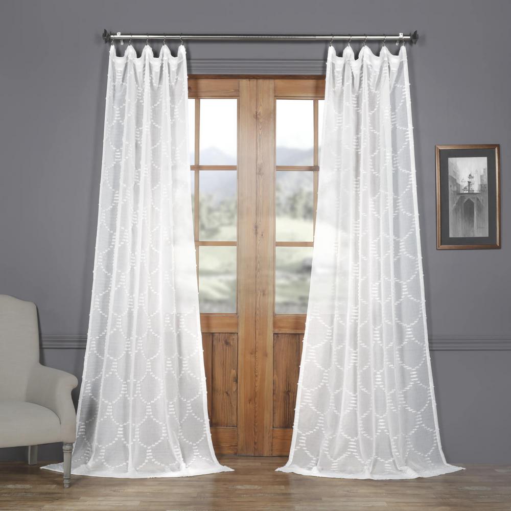 Exclusive Fabrics Furnishings Marseille Shell White Patterned