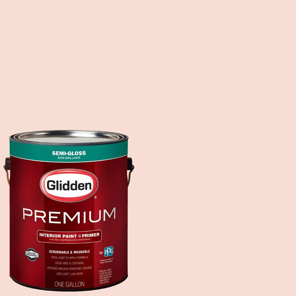 Glidden Premium 1 Gal Hdgr56d Light Blush Semi Gloss Interior Paint With Primer