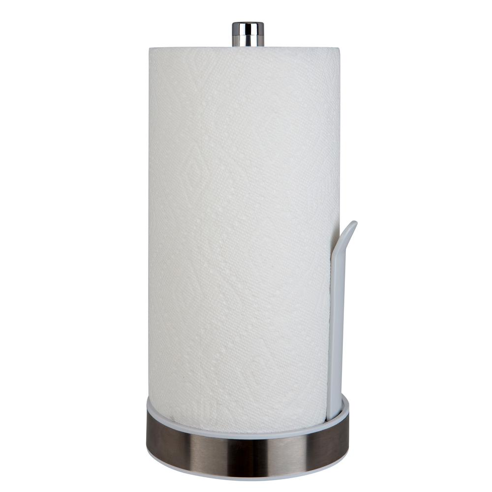 White Paper Towel Holders Countertop Storage The Home Depot