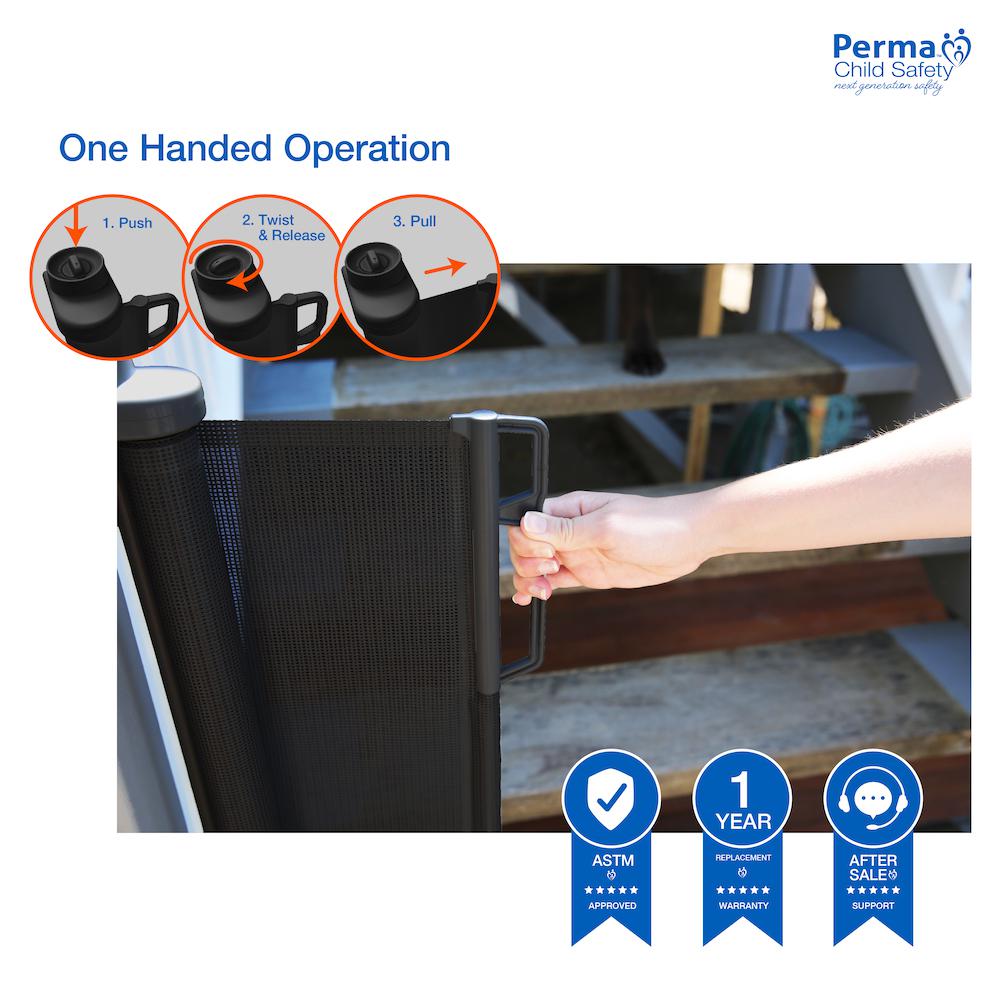 perma child safety perma extra tall & extra wide outdoor retractable gate