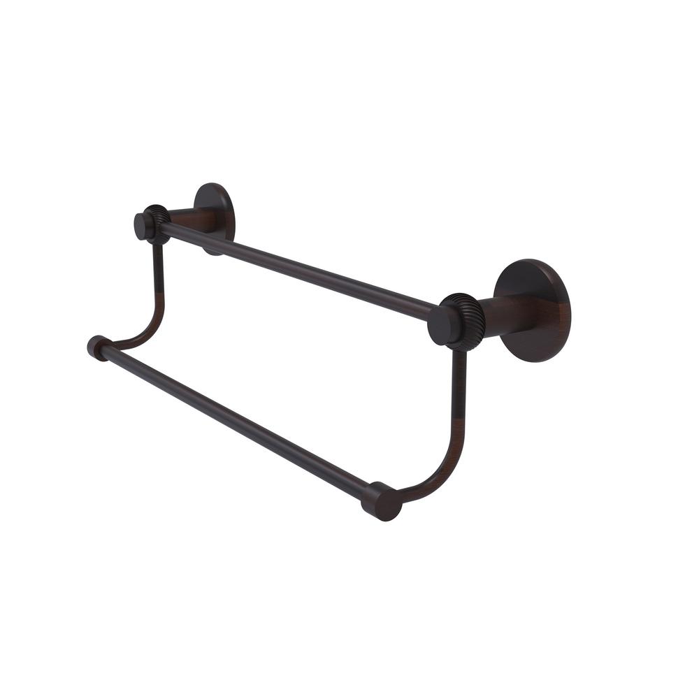 Delta Victorian 24 In Double Towel Bar In Spotshield Venetian Bronze