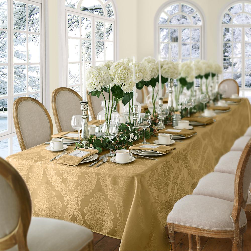 gold tablecloth