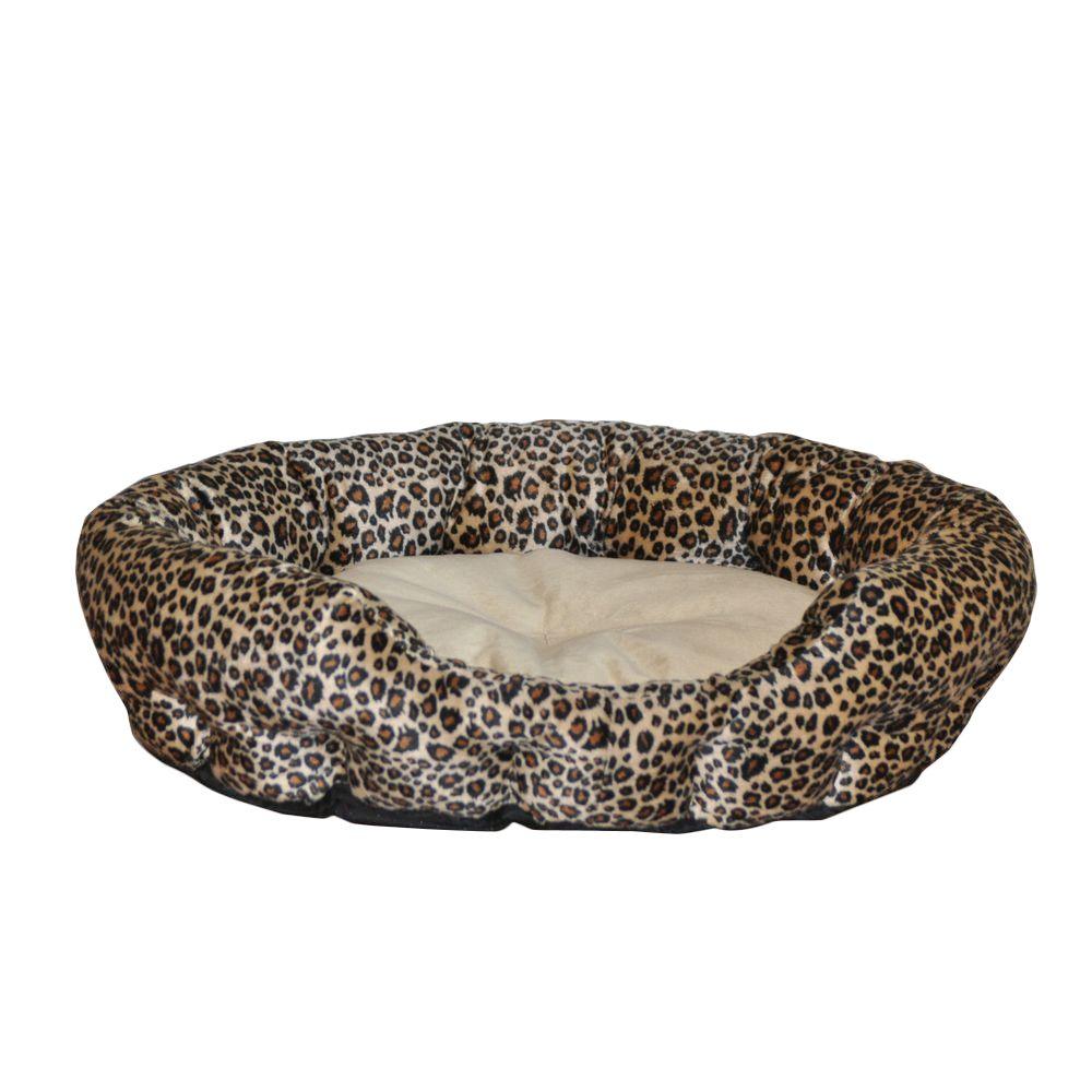K&H Pet Products Self Warming Nuzzle Nest Small Brown Leopard Print Cat ...