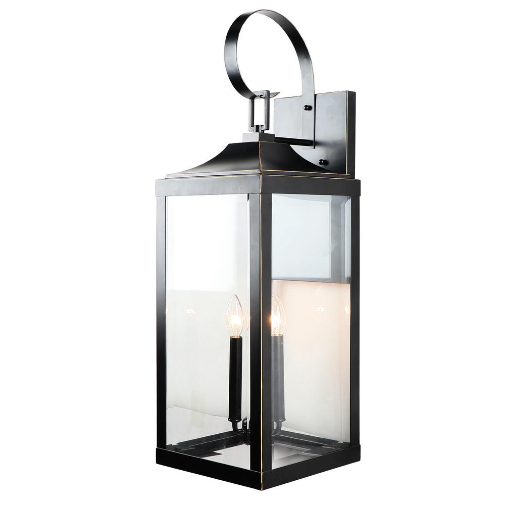 Unbranded 3 Light 16 in. Outdoor Wall Lantern Sconce in ...