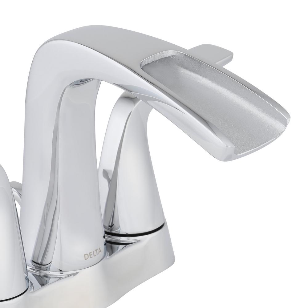 Delta Tolva 4 In Centerset 2 Handle Bathroom Faucet In Chrome