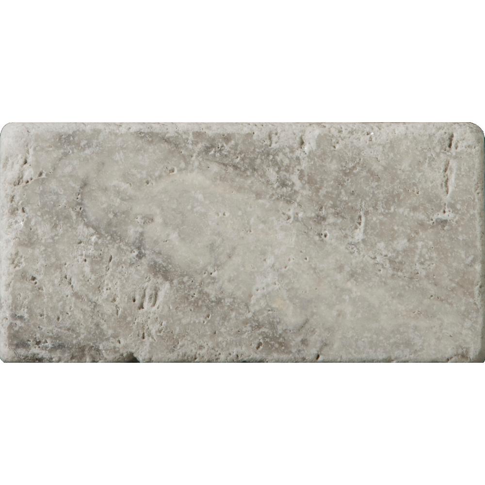 Emser Trav Ancient Tumbled Silver 2.95 In. X 5.91 In. Travertine Wall ...