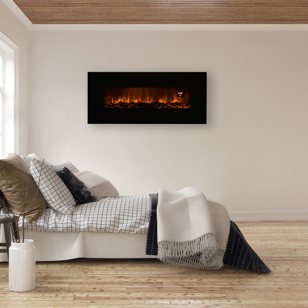 50 in. 5440 BTU Electric Fireplace Furnace Bottom Vent for Mounting