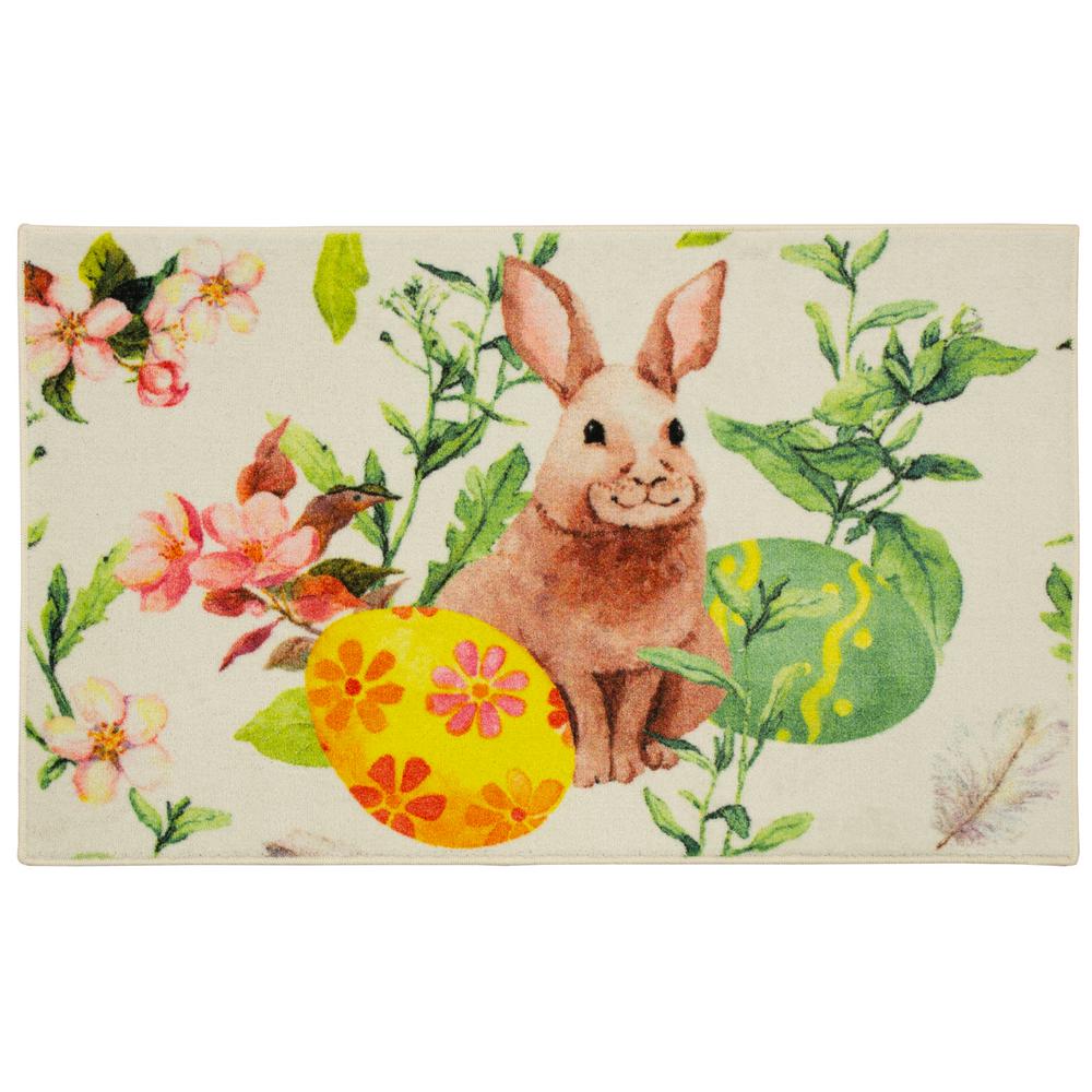 Mohawk Home Easter Bunny Multi 3 ft. x 4 ft. Green Theme Area Rug 147073 The Home Depot
