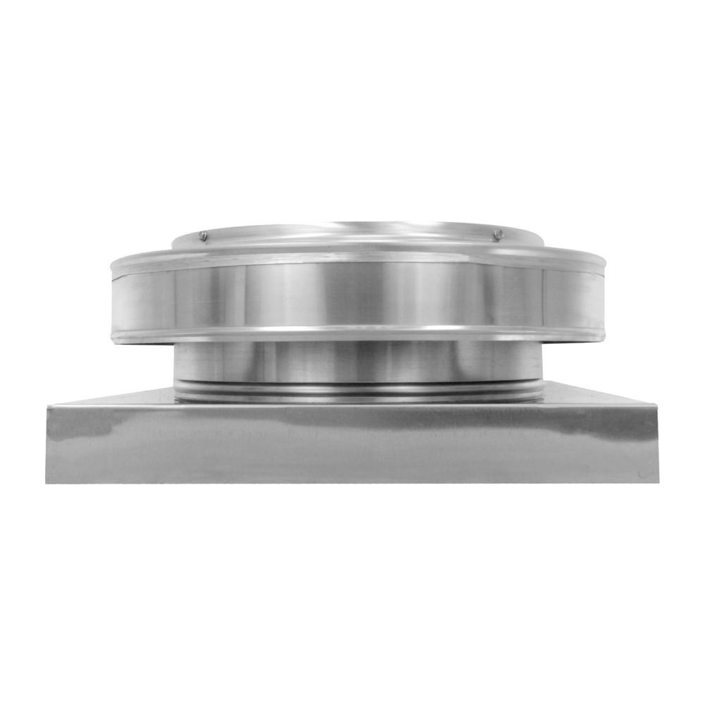 12 In Dia Aluminum Round Back Roof Vent With Curb Mount Flange In Mill Finish Rbv 12 C2 Cmf The Home Depot