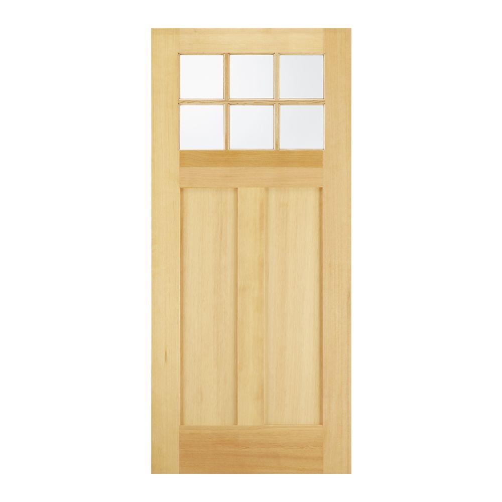 JELD-WEN 36 in. x 80 in. 6 Lite Unfinished Wood Front Door Slab ... JELD-WEN 36 in. x 80 in. 6 Lite Unfinished Wood Front Door Slab ...