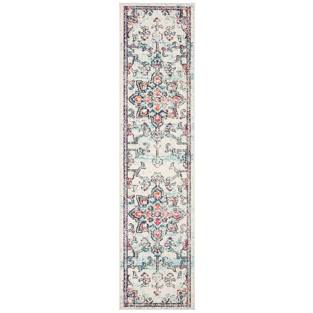 Safavieh Madison Cream/Blue 2 ft. x 14 ft. Runner RugMAD473B214 The