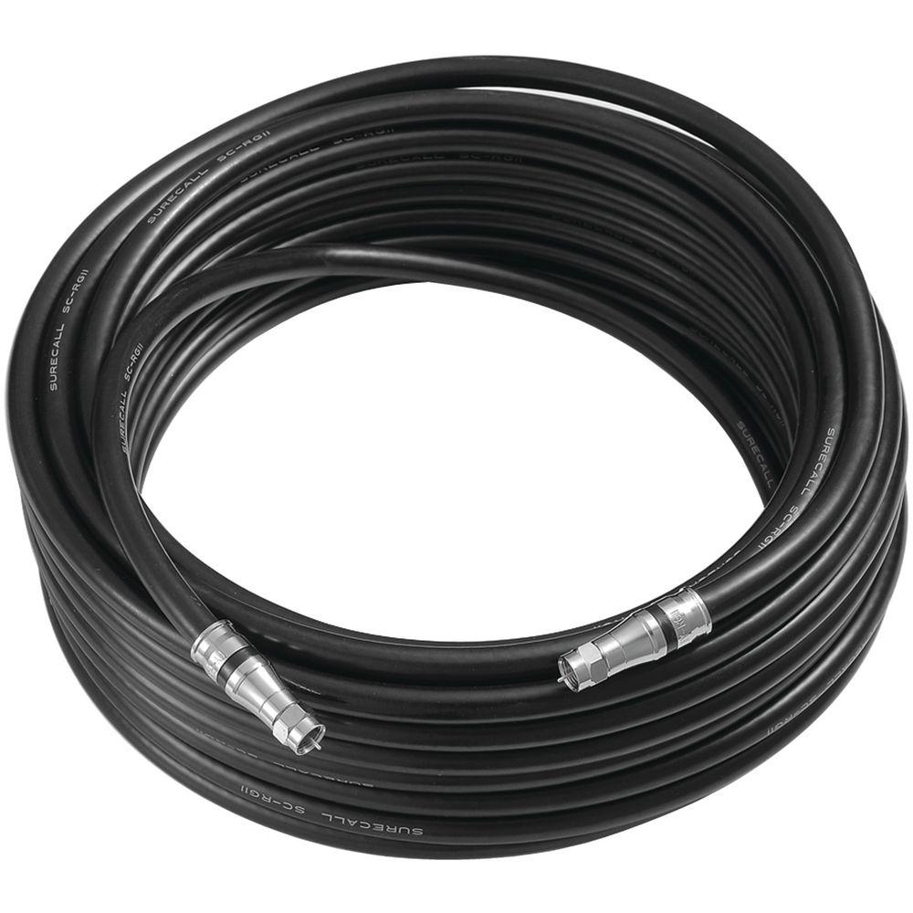 Surecall 50 Ft Rg11 Coax Cable Black Sc Rg11 50 The Home Depot 