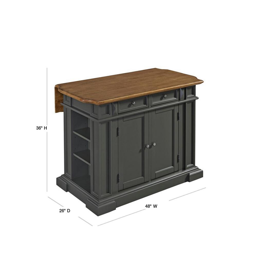 Homestyles Americana Grey Kitchen Island With Drop Leaf 5013 94 The Home Depot